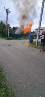 Пожар в Хотьково: дом сгорел, житель не пострадал