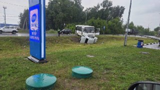 Авария на Новомилетском шоссе с участием автомобиля «Жига»