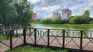 Обновление амфитеатра: новые ограждения и ступени на пруду