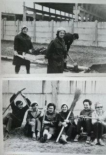 Исторические фото: Лабораторные работники участвуют в субботнике 1972 года