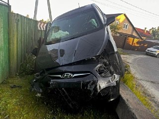 Авария с участием Hyundai на опасном повороте в Можайске